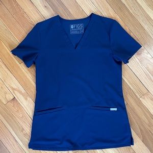Figs Navy Casma Scrub Top - XXS